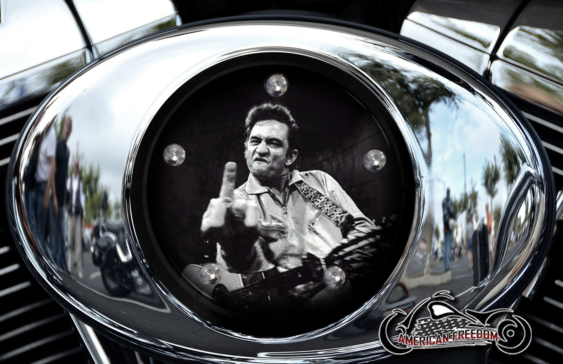 Custom Air Cleaner Cover - Johnny Cash